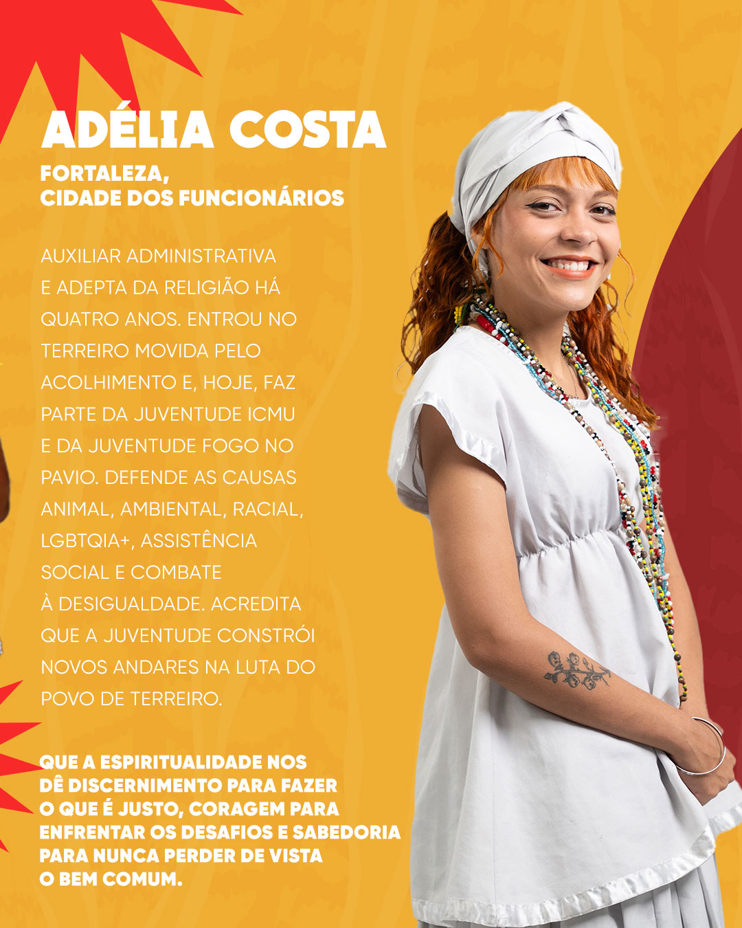 Adélia Costa, integrante do Coletivo D Terreiro, Fortaleza, Cidade dos Funcionários
